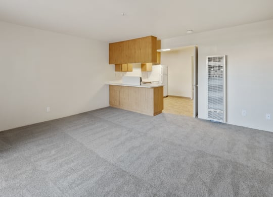 Unfurnished Living Area at Edgewood Apartments, Rohnert Park, CA