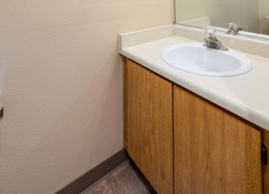 Bathroom With Vanity Lights at Meadowview Apartments, Santa Rosa