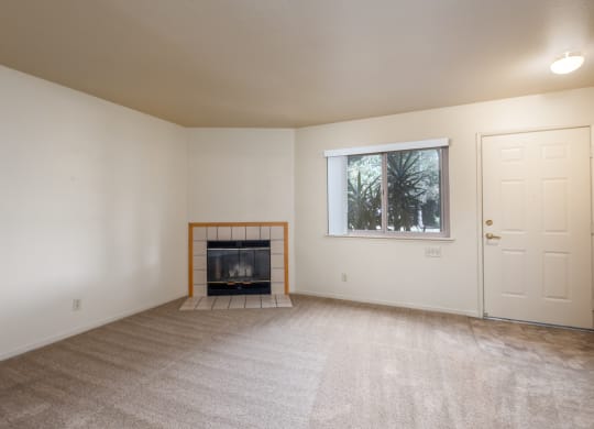 Living Area With Fireplace at Meadowview Apartments, Santa Rosa, CA