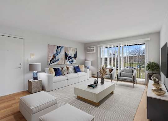 Spacious Living Room at Hanover Park Blu Apartments, Hanover Park, Illinois