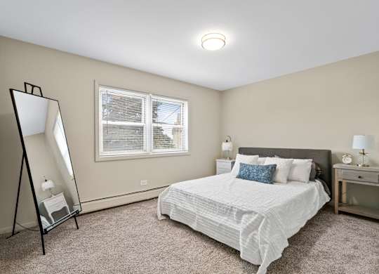 Model Bedroom at Hanover Park Blu Apartments, Illinois