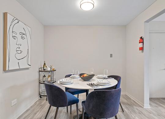 Model Dining Room at Hanover Park Blu Apartments, Hanover Park
