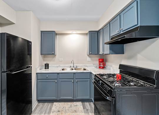 Model Kitchen at Hanover Park Blu Apartments, Hanover Park, 60133