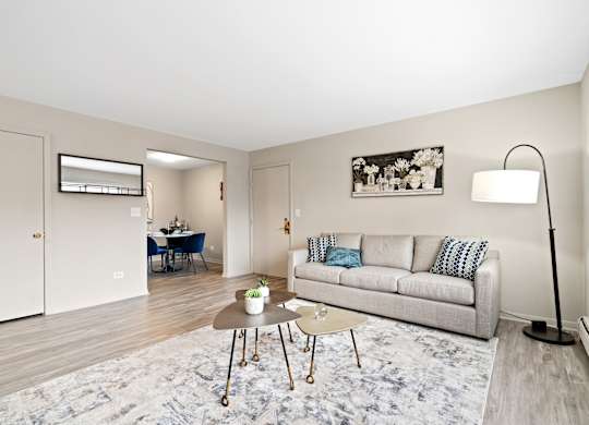 Living Room at Hanover Park Blu Apartments, Illinois