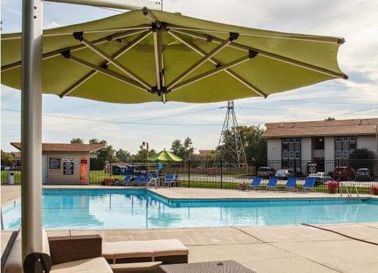 the swimming pool at our apartments