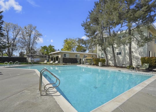 Pool area at Parkside Apartments, California, 95616