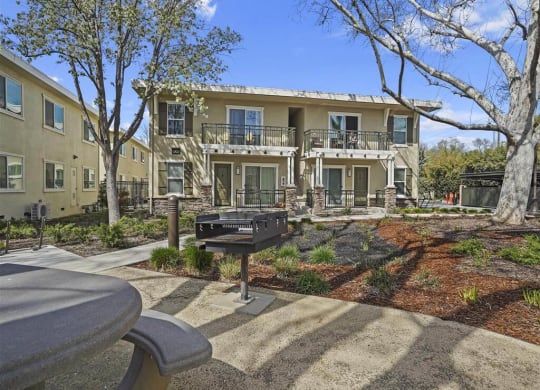 Outdoor BBQ pit at Parkside Apartments, 95616