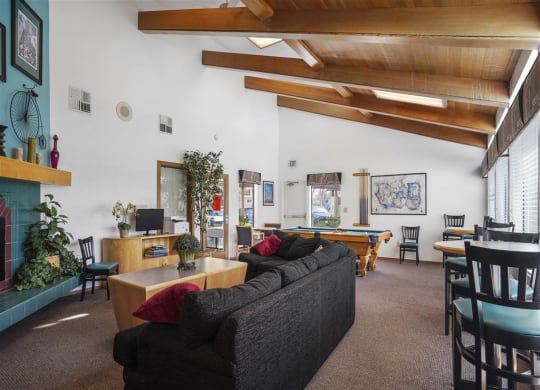 Clubhouse Couch at Parkside Apartments, Davis