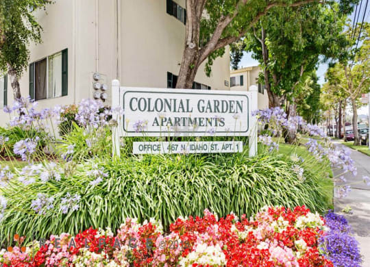 Welcoming Property Signage at Colonial Garden Apartments, California, 94401