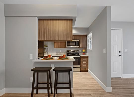 Remodeled Kitchen at Clayton Creek Apartments