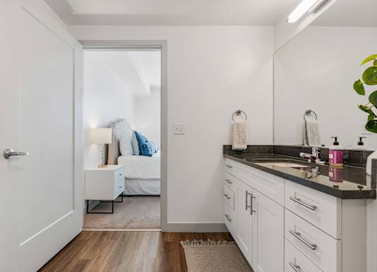 Bathroom with mirror at City View St. George, St. George, 84770