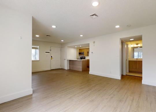 Spacious room with wooden floors at Avia Lofts at Maple Road, Amherst, NY
