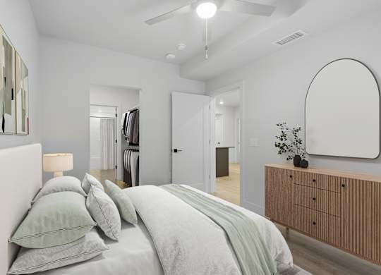 Bedroom with bed at Brickside Heights, Utah, 84106