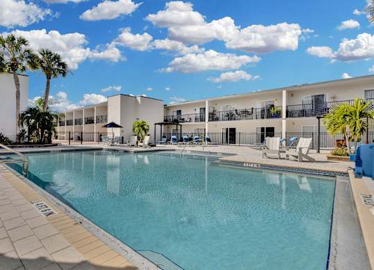Swimming Pool Area at Avia Apartments at Reedy Creek, Kissimmee