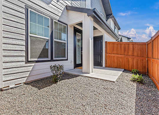 Backyard at Alante Homes at Lake Hazel, Idaho, 83709