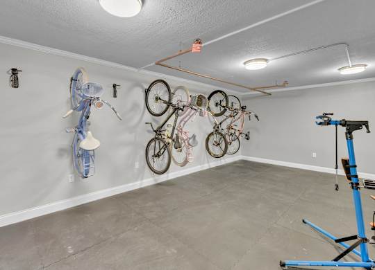 Wall-mounted racks at Avia Apartments at Reedy Creek, Kissimmee, 34747