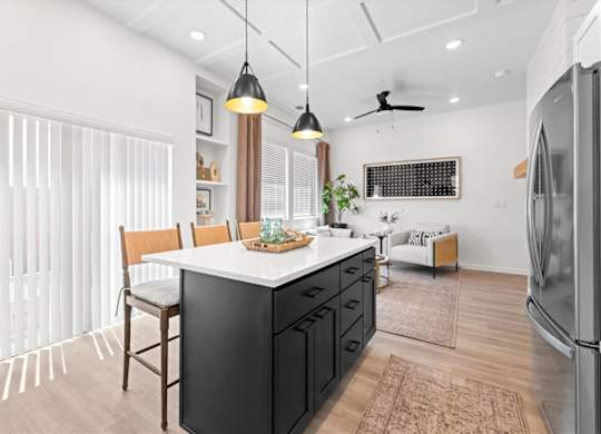 Kitchen And Living at Alante Homes at Spring Run, Caldwell, ID, 83607