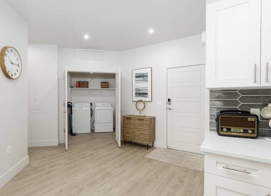Laundry room with washer and dryer at The Vue At Desert Color, St. George