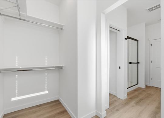 Large closet with shelves at Alante Homes at Spring Run, Caldwell, Idaho