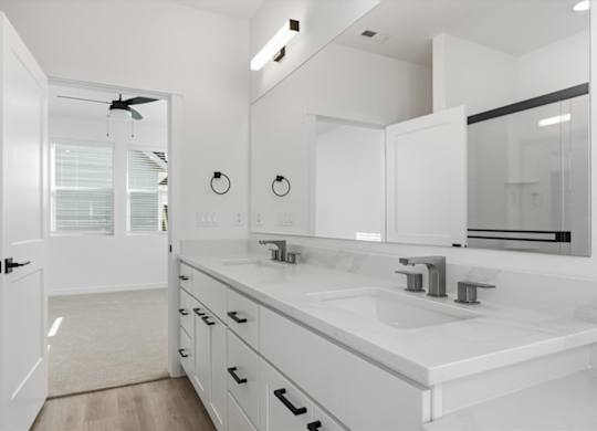 Luxurious bathroom interior at Alante Homes at Spring Run, Caldwell, 83607