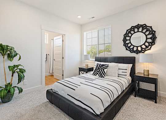 Comfortable Bedroom at Alante Homes at Lake Hazel, Boise, ID, 83709