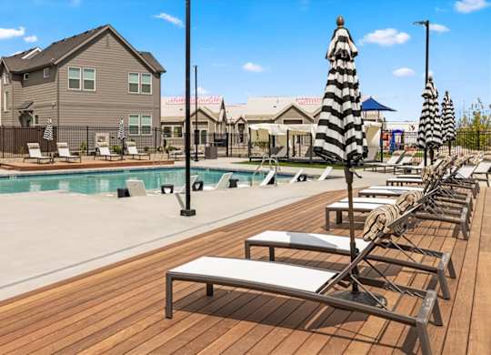 Poolside area at Alante Homes at Spring Run, Idaho, 83607