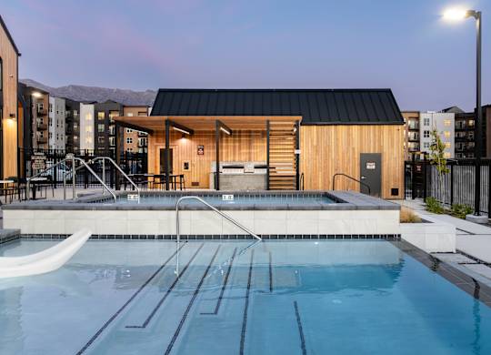 Swimming Pool at Solhavn Apartments, American Fork, UT