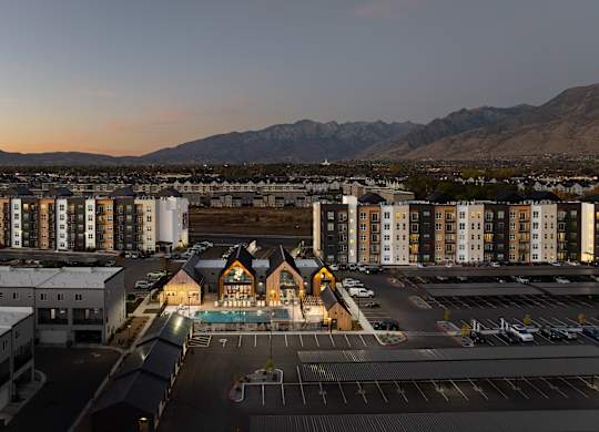 Aerial view at Solhavn Apartments, American Fork