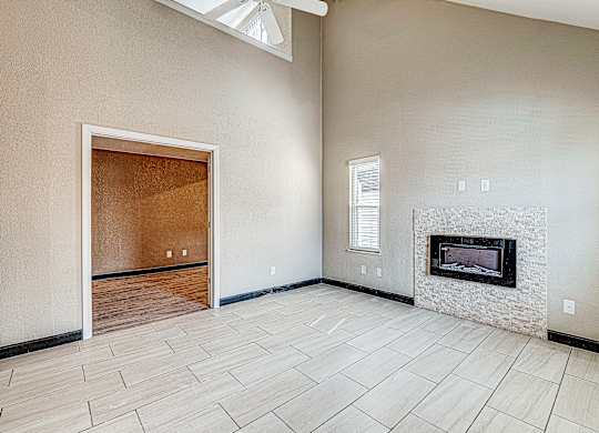 Living Room with Fireplace at Avia Lofts at Founders Road, Indiana, 46268