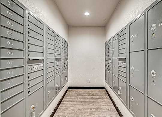 Mailroom at Avia Lofts at Founders Road, Indianapolis, Indiana