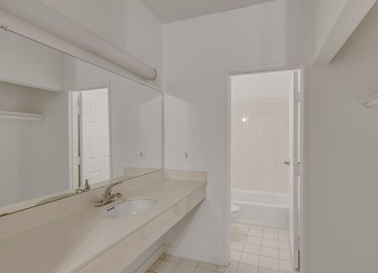 Bathroom view at AVIA Apartments On Alpha, Dallas, TX, 75240