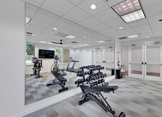 Modern Gym at AVIA Apartments On Alpha, Dallas, 75240