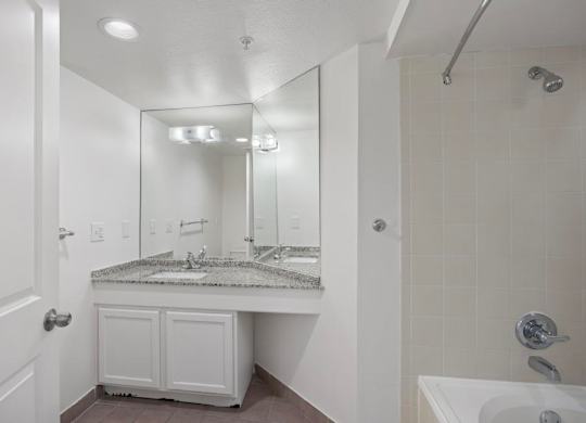 Primary Bathroom at Avia Apartments on College Blvd (Overland Park), Overland Park