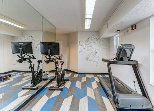 Fitness Room at AVIA North Shore Apartments, Jeffersonville, Indiana