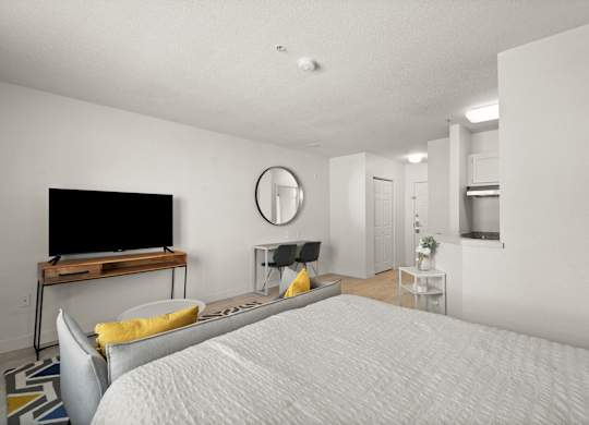 Primary Bedroom at AVIA North Shore Apartments, Jeffersonville, IN