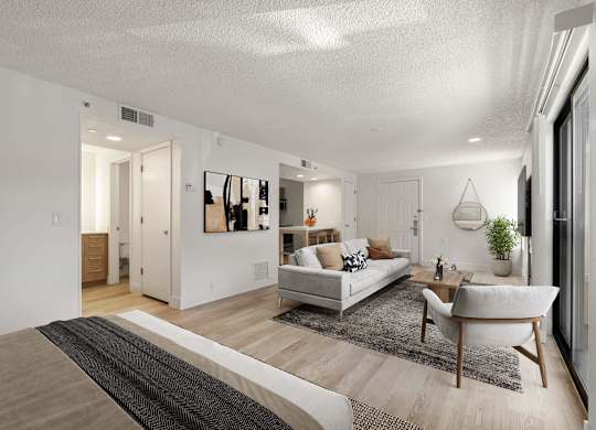 Living Area Interior at AVIA Lofts on Parkway, Washington