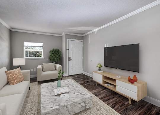 Living Area at Avia Apartments at Reedy Creek, Kissimmee, FL