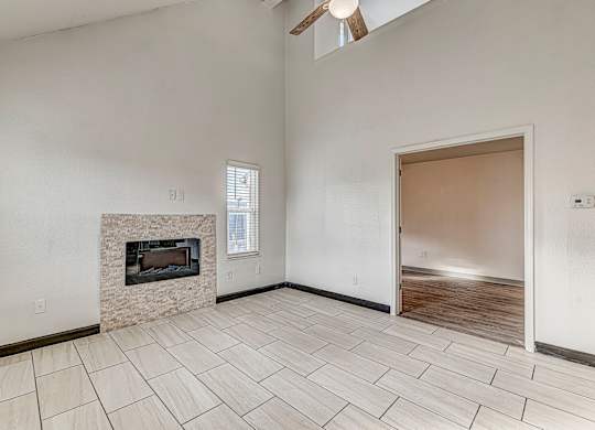 Contemporary Living Room at Avia Lofts at Founders Road, Indianapolis, Indiana