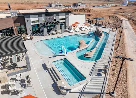 Large Outdoor Swimming Pool at The Vue At Desert Color, St. George, UT, 84790