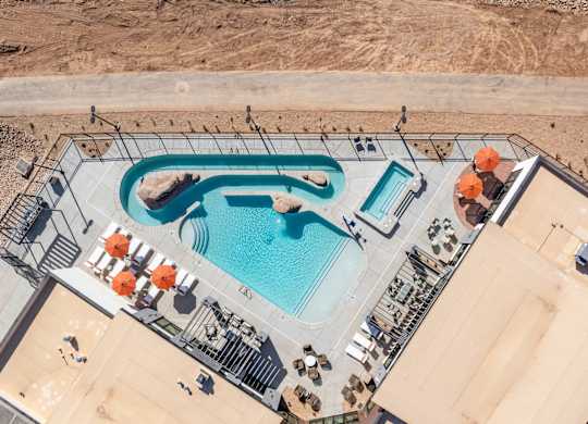 Aerial view of Pool at The Vue At Desert Color, St. George, UT