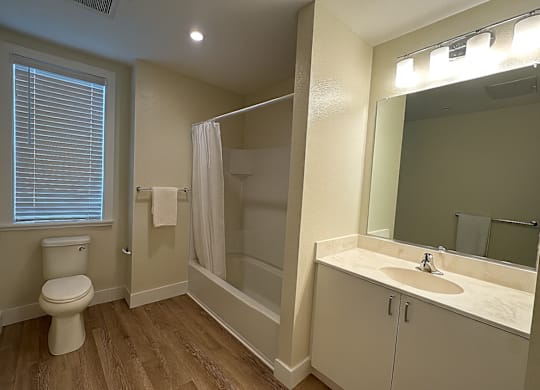 Bathroom With Vanity Lights at Edgeway Plaza, Rohnert Park, CA