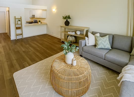 Living Area With Kitchen at Hamilton Woods, California