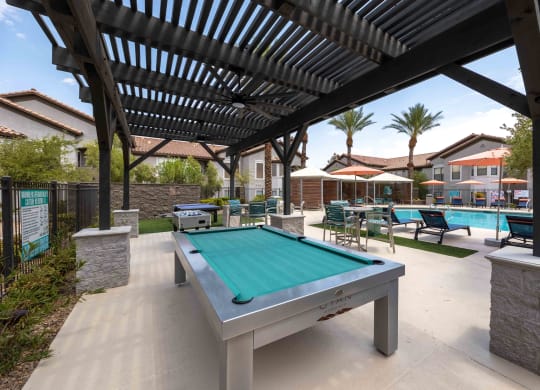 pool table at the estates apartments