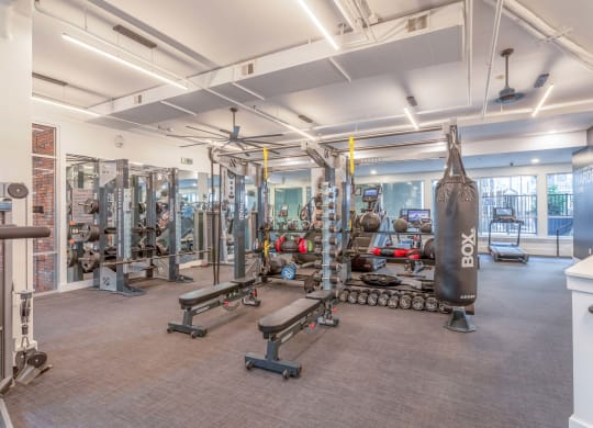 Elliston 23 apartments in Nashville Tennessee photo of state-of-the-art fitness center