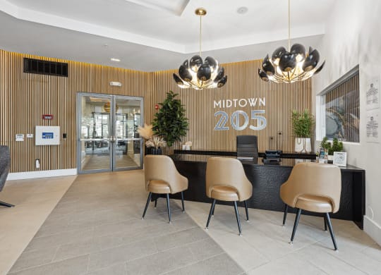 a rendering of the lobby at midtown