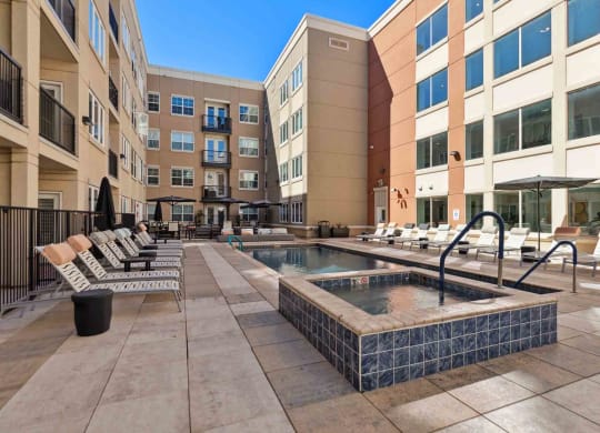 our apartments showcase a swimming pool