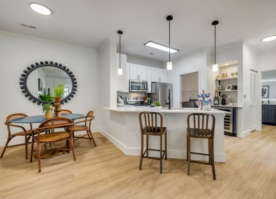 The Banks at Rivergate Model Two Bedroom Dining Kitchen Area
