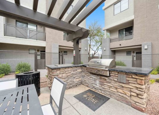 our apartments offer a private patio with a grill