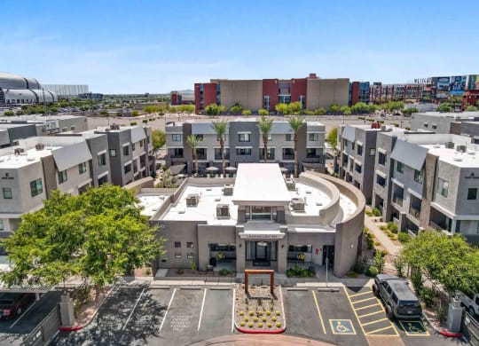 an aerial view of a large apartment complex Westgate Arizona