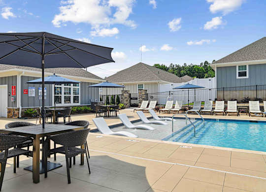 Poolside Dining Area at Zora University, Charlotte